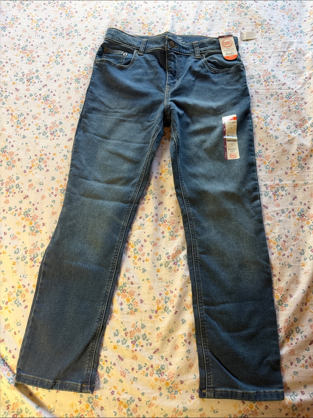 wonder nation Dark Blue Straight-Leg Kids Jeans. 12 Husky